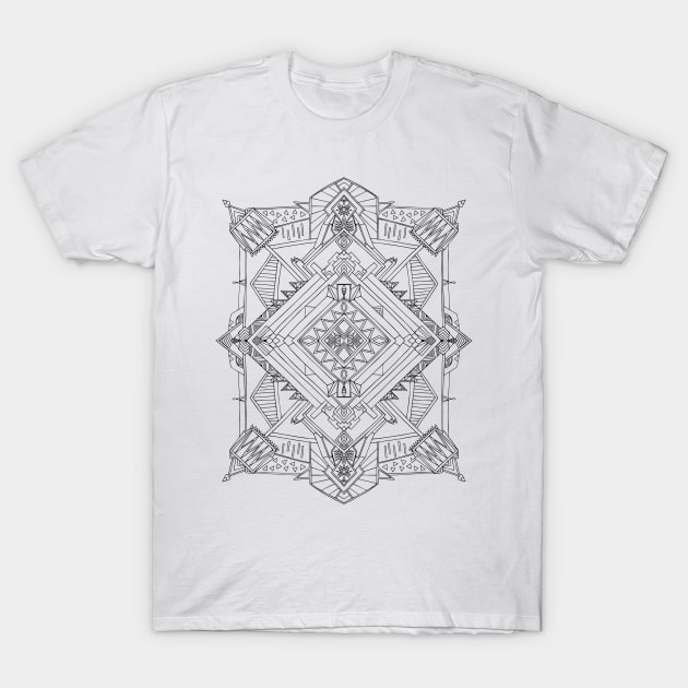 Tribal line art design T-Shirt by Think Beyond Color